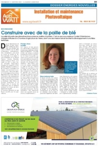 La Marne Agricole janvier 2020 article Groupe Roy Énergie
