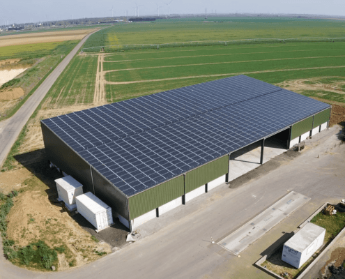 bâtiment agricole photovoltaïque réalisé par GROUPE ROY ÉNERGIE 2