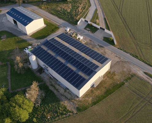 bâtiment agricole photovoltaïque réalisé par GROUPE ROY ÉNERGIE 3