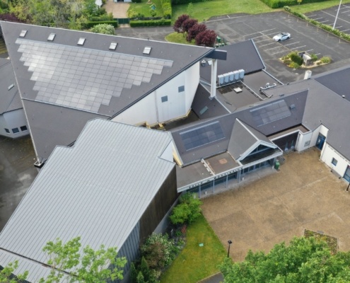 Salle des fêtes de Saint Jean le Blanc 45650 équipée de panneaux photovoltaïques par le Groupe Roy Énergie 6