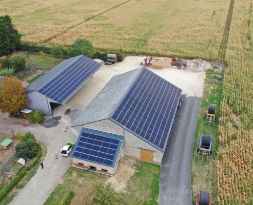 Loiret hangar agricole équipé de panneaux photovoltaïques