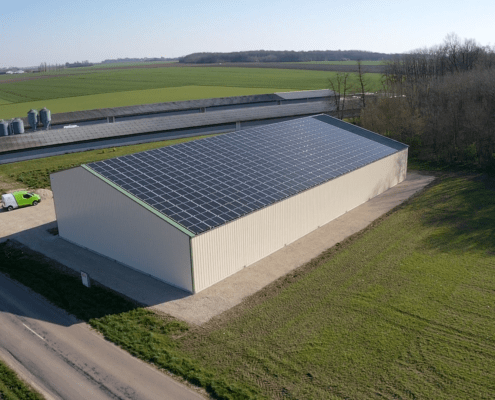 bâtiment équipé de photovoltaïque GRE