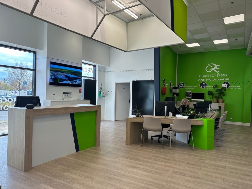 Intérieur de l'agence énergétique de Groupe Roy Energie
