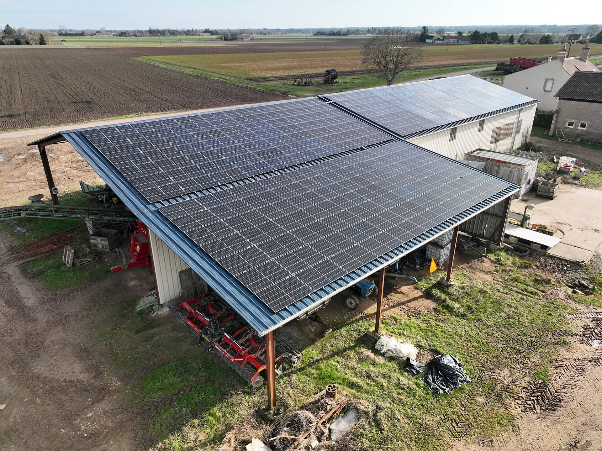 Panneaux photovoltaïques 100kWc exploitation agricole 35320 2
